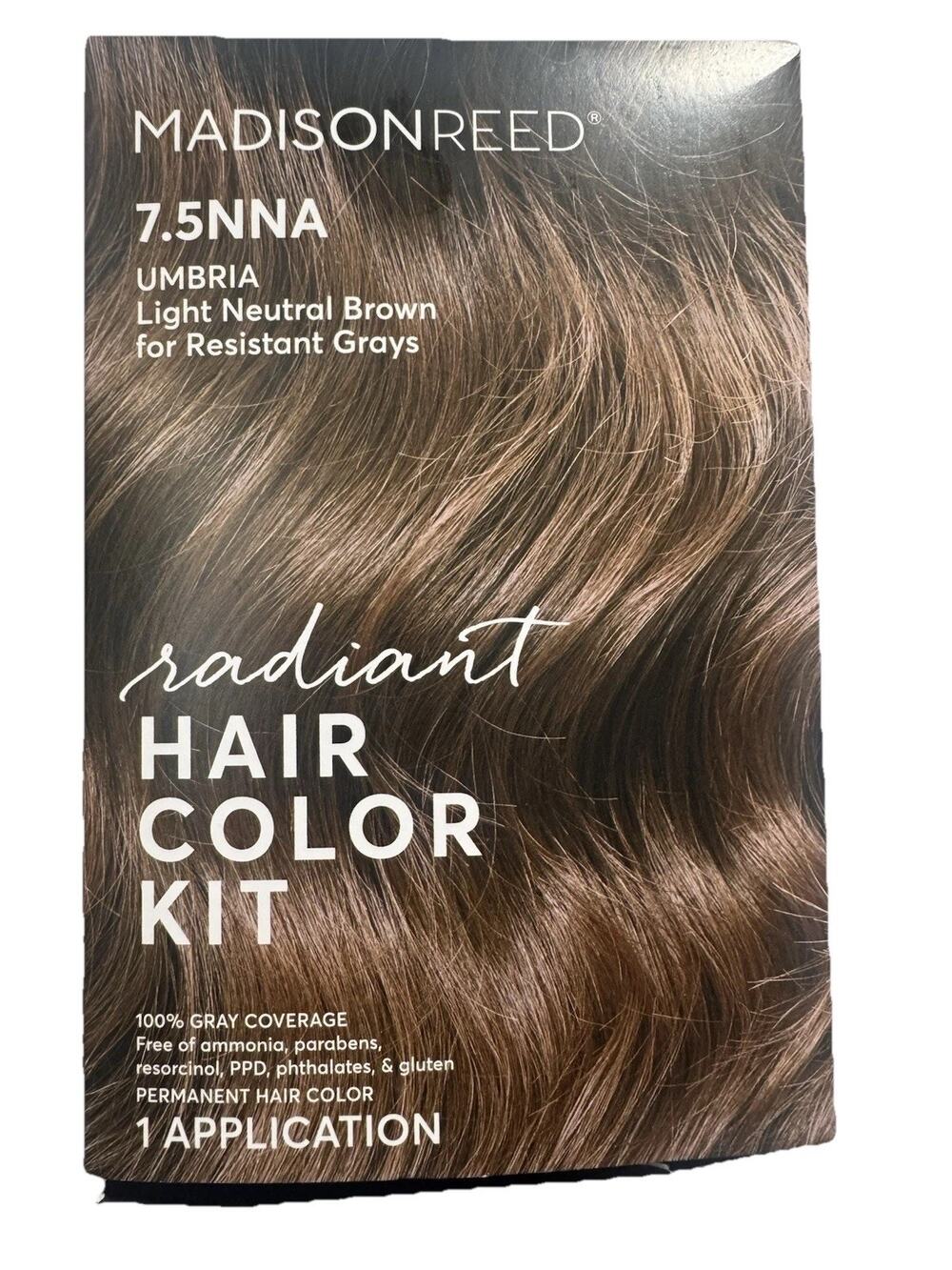 Madison Reed 7.5NNA Umbria Light Neutral Brown Permanent Hair Color Kit